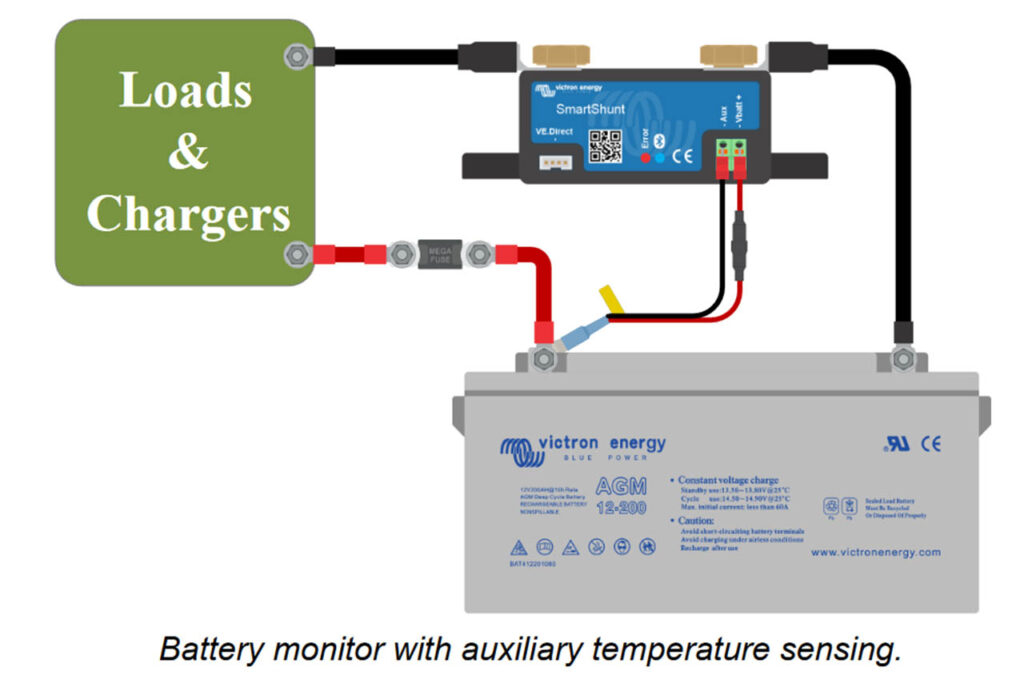 How to Install the Victron SmartShunt - Auxiliary Connection for Temperature Monitoring